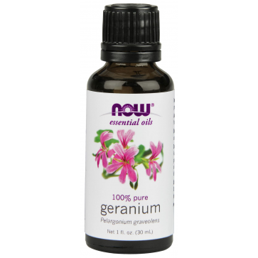 Óleo essencial de gerânio Geranium 1oz 30ml NOW Foods