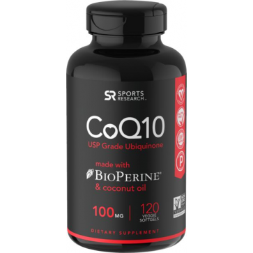 COQ10 Coenzyme Q10 120 Veggie Caps Caps SPORTS Research