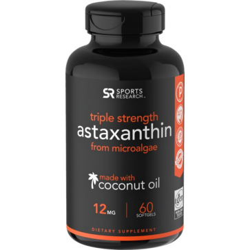 Astaxanthin 12mg, 60 Softgel Sports Research 