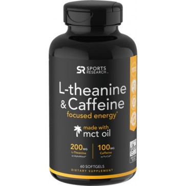 L Theanine e Caffeine 60 softgels SPORTS Research