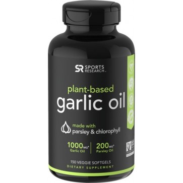 Garlic Oil 150 Veggie Softgels SPORTS Research  val: 03/2022