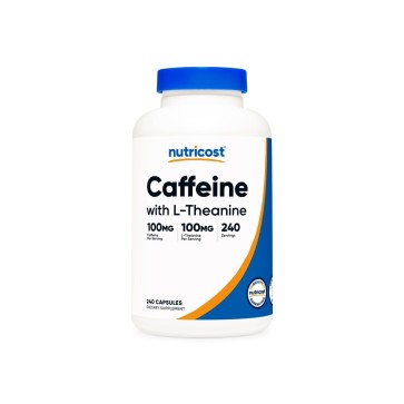 Nutricost, Caffeine + Theanine 100/100 MG 240 CAP