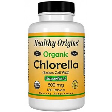 Chlorella Organica 500 mg 180 tabletes HEALTHY Origins