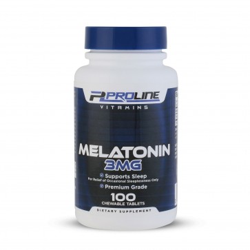 Melatoninaa 3mg 100 Chewable Tablets PLV Proline Vitamins