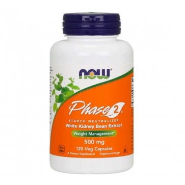 Phase 2 500 mg 120 Veg Capsules NOW Foods 