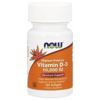 Vitamina D3 10000 IU 120 Softgels NOW Foods