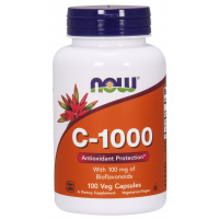 Vitamina C 1000 100 Veg Caps com 100mg Bioflavonoids NOW Foods