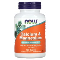 Calcium  Magnesium, 100 Tablets Now foods