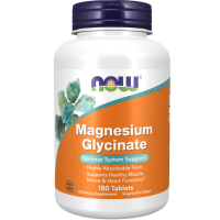 Magnesium Glycinate, 180 Tablets (100 mg per Tablet) Now foods