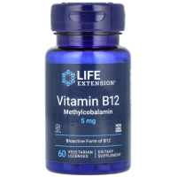Vitamin B12 Methylcobalamin, 5 mg, 60 Vegetarian Lozenges Life Extension