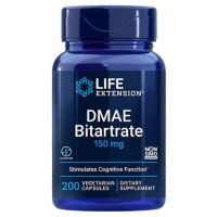 DMAE Bitartrate Dimethylaminoethanol 150 mg, 200s Life Extension