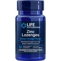 Zinc Lozenges, Citrus-Orange, 60 Vegetarian Lozenges (18.75 mg per Lozenge) Life Extension