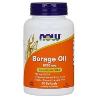 Borage Oil 1000 mg 60 Softgels NOW Foods vencimento:06/2022