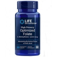 Optimized Folate Otimizado Alta Potência Metil folate 5000mcg 30 veg tablets Life Extension