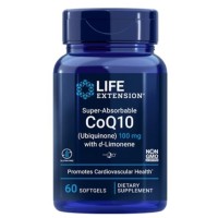 Super-Absorbable CoQ10 (Ubiquinone) with d-Limonene 50 mg, 60 softgels Life Extension