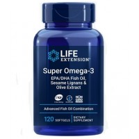 Super Omega 3 EPA / DHA com Sesame Lignans & Olive Extract 120 caps LIFE Extension