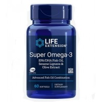  Super Omega 3 EPA / DHA com Sesame Lignans & Olive Extract 60 caps LIFE Extension