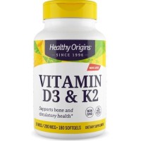 Vitamina D3 e K2 180 softgels HEALTHY Origins