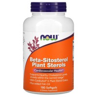 Beta-Sitosterol Plant Sterols, 180 Softgels Now foods