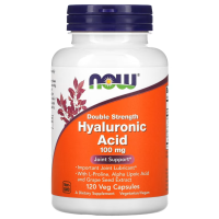 Hyaluronic Acid, Double Strength, 100 mg, 120 Veg Capsules Now foods