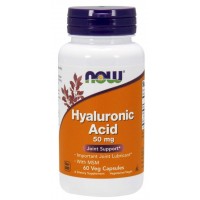 Acido hialuronico com MSM Hyaluronic Acid with MSM 60 Veg Capsules NOW Foods