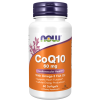 CoQ10 60 mg with Omega-3 Fish Oil  60 Softgels Now