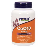 CoQ10 60 mg with Omega-3 Fish Oil  60 Softgels Now
