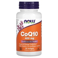 CoQ10 , 400 mg , 30 Softgels Now foods
