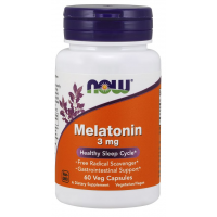 Melatonina 3mg 60 veg capsules NOW Foods