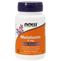 Melatonina 5mg 60 veg caps NOW Foods