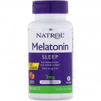 Melatonina 5mg FAST DISSOLVE sublingual 90 tablets Sabor morango NATROL