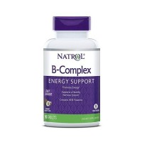 B complex Energy support Fast Dissolve sublingual sabor coco 90 tablets Natrol  vencimento:09/2022