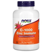 C-1000 Zinc Immune , 180 Veg Capsules Now foods