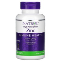 High Absorption Zinc Immune Health. 7.5 mg. Pineapple Chewable Tablet. 60ct Natrol