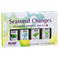 Kit de Óleos Essenciais Seasonal Changes Balancing 40ml NOW Foods 