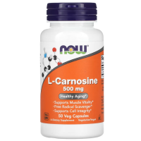 L-Carnosine, 500 mg, 50 Veg Capsules Now foods