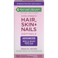 Hair Skin Nails Extra Strength -150 Softgels NATURES Bounty Optimal Solutios