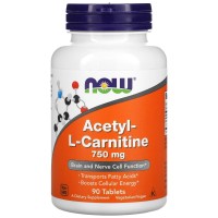 Acetyl-L Carnitine, 750 mg, 90 Tablets Now