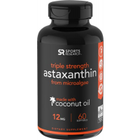 Astaxanthin 12mg, 60 Softgel Sports Research  validade:08/2022