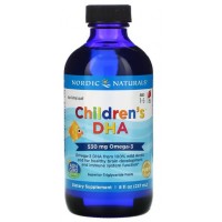 Children DHA 8oz 237ml sabor morango NORDIC Naturals