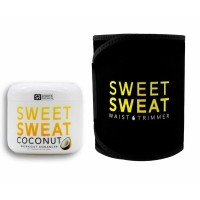 Sweet Sweat Stick 3.5 Oz + Waist Trimmer-Yellow-S-Coconut