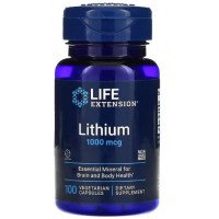 Lithium 1000mcg 100 vcaps LIFE Extension